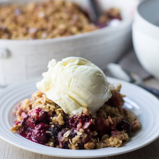 Triple Berry Crisp - Recipe photo by AWickedWhisk
