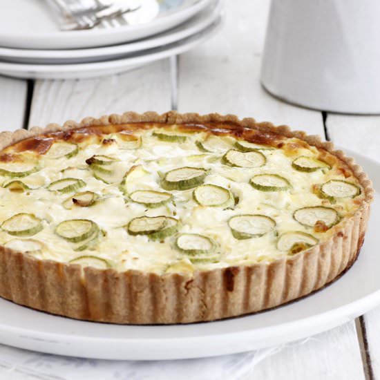 Zucchini and Ricotta Quiche - Recipe photo by lilcookieblog