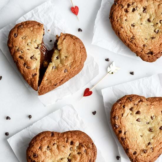 Heart-shaped Lava Cookie - Recipe photo by Mighty Mrs
