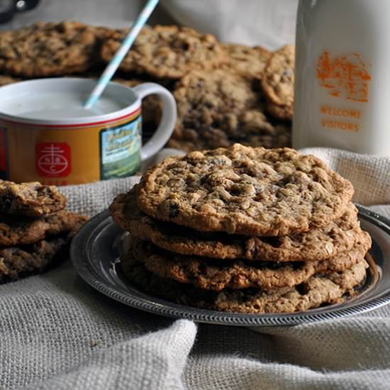 Giant Chewy Oatmeal Raisin Cookies - Recipe photo by BatterandDough