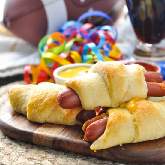 3-Ingredient Cheesy Crescent Dogs - Recipe photo by The Seasoned Mom