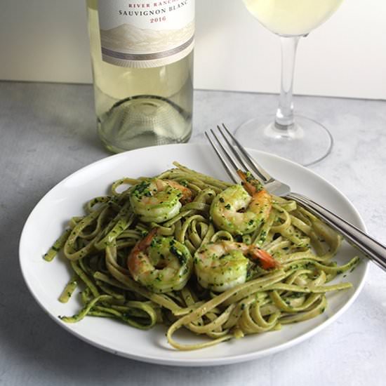 Shrimp Pesto Pasta - Recipe photo by Cooking Chat
