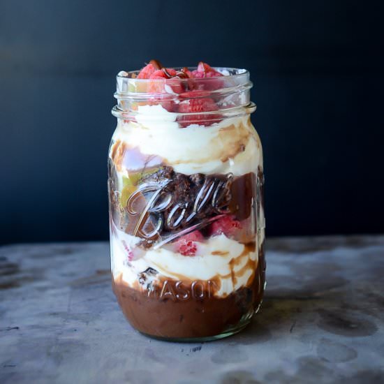 Double Chocolate Brownie Trifle - Recipe photo by Old Salt Farm