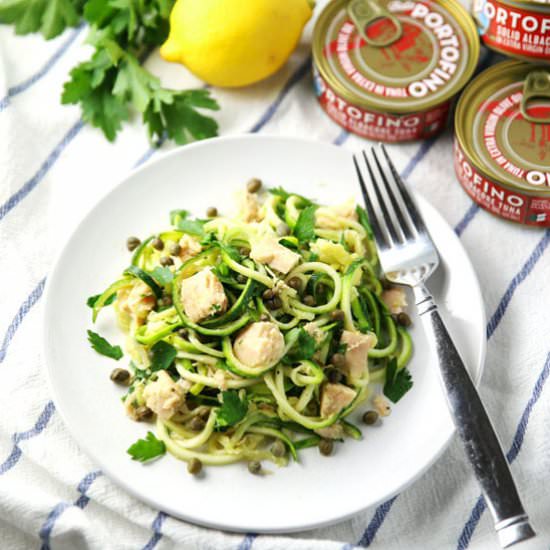 Spiralized Zucchini with Tuna - Recipe photo by Tastefulventure