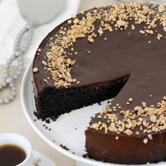 Almond and Olive Oil Chocolate Cake - Recipe photo by lilcookieblog