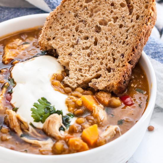 Instant Pot Lentil Soup - Recipe photo by platedcravings