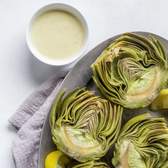 Magic Artichoke Dipping Sauce - Recipe photo by platingsandpairings