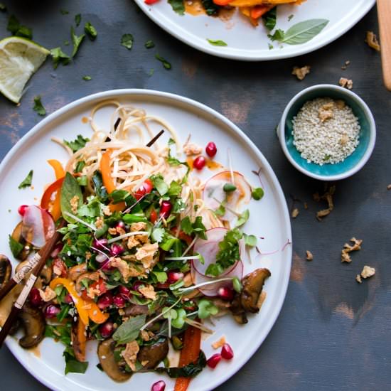 SWEET N’ SPICY KOREAN STIR FRY NOODle - Recipe photo by Salted Mint