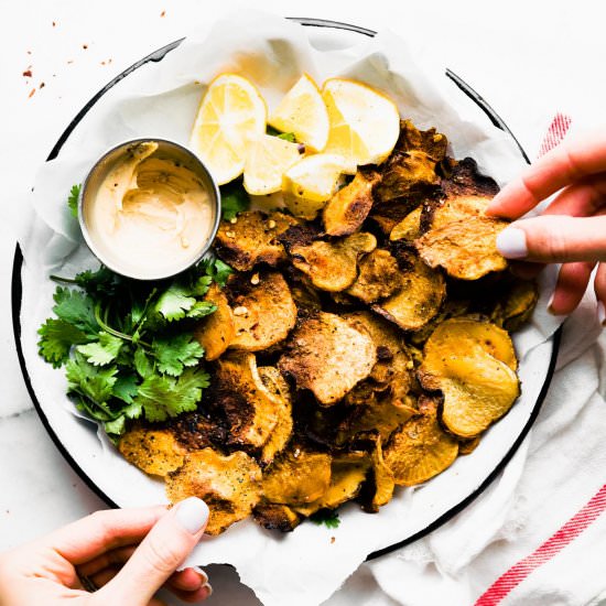 Easy BBQ Baked Rutabaga Chips - Recipe photo by Cotter Crunch