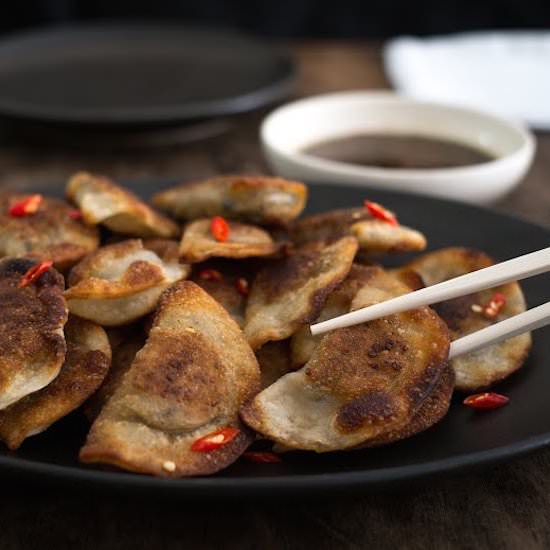 Chard potstickers - Recipe photo by theverdigris