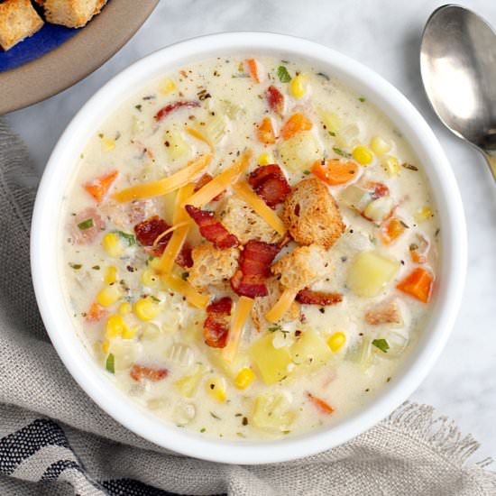 Bacon, Cheese and Corn Chowder - Recipe photo by twoofakindcooks