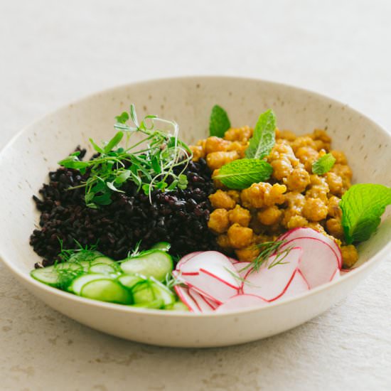 Curry Chickpea Buddha Bowl - Recipe photo by Healthfully Ever After