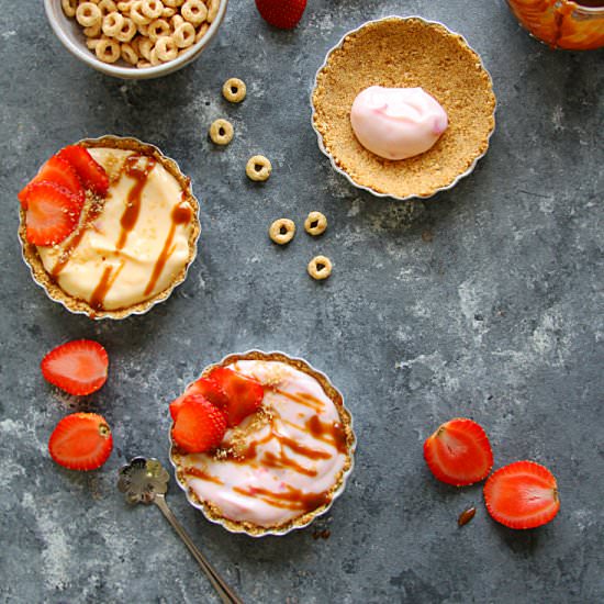 Cheerios Yogurt Caramel Tartlets - Recipe photo by Happy And Harried