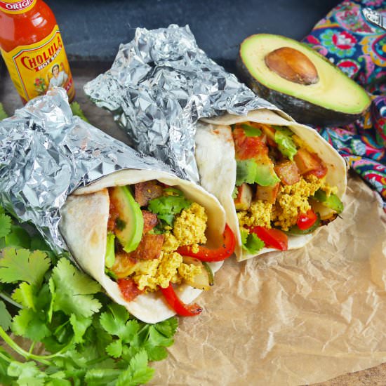 Vegan Breakfast Burritos - Recipe photo by Plateofplants