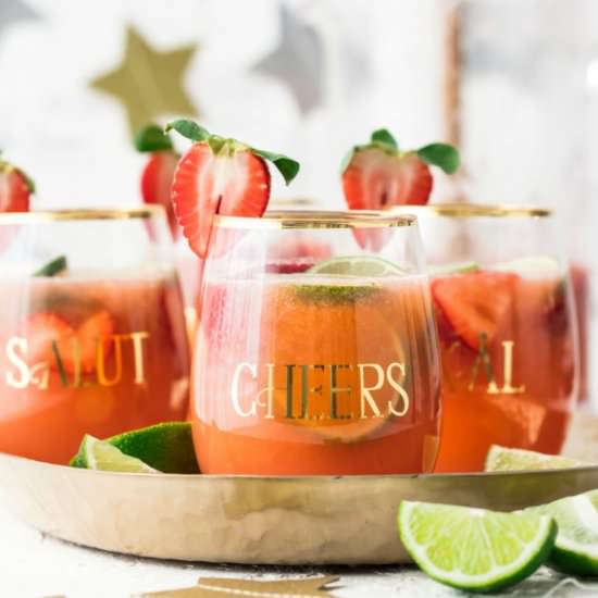 Sparkling Margarita Punch - Recipe photo by the cookie rookie