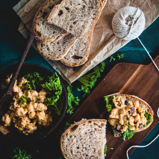 Coronation Chickpea Sandwiches - Recipe photo by Heypopsicle