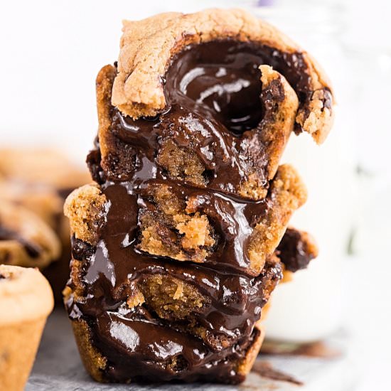 CHOCOLATE FILLED MINI COOKIE CUPS - Recipe photo by trufflesandtrends