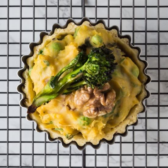Purple Sprouting Broccoli Tart - Recipe photo by FriFran
