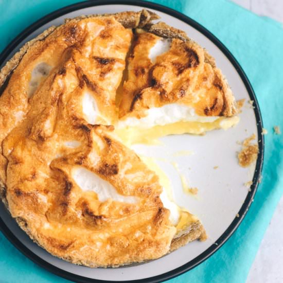 Sugar Free Lemon Meringue Pie - Recipe photo by addsomeveg