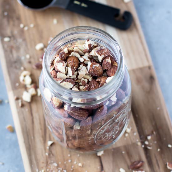 Roasted Tamari Almonds - Recipe photo by eatlovenamaste
