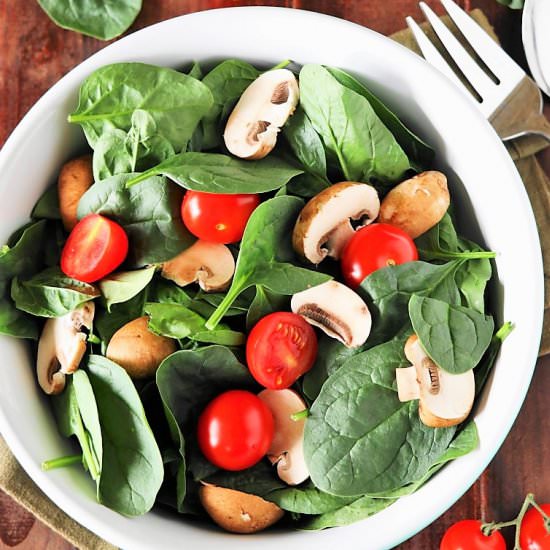 Wilted Spinach Salad - Recipe photo by thekitchenismyplayground