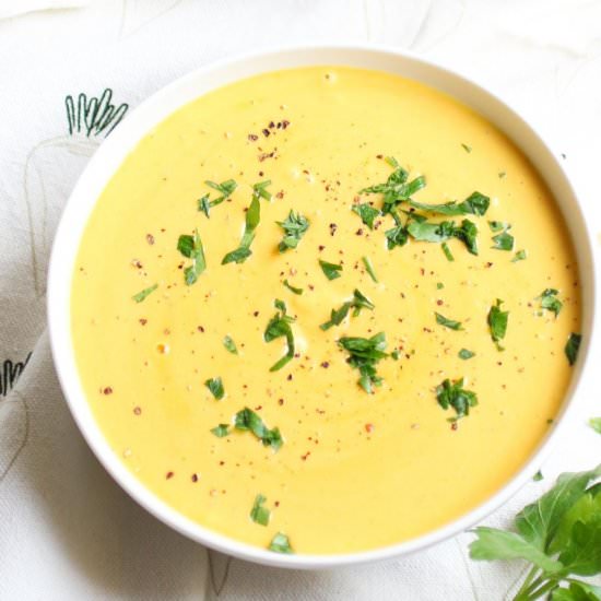 Quick and Healthy Coconut Red Lentil Soup - Recipe photo by AbrasKitchen