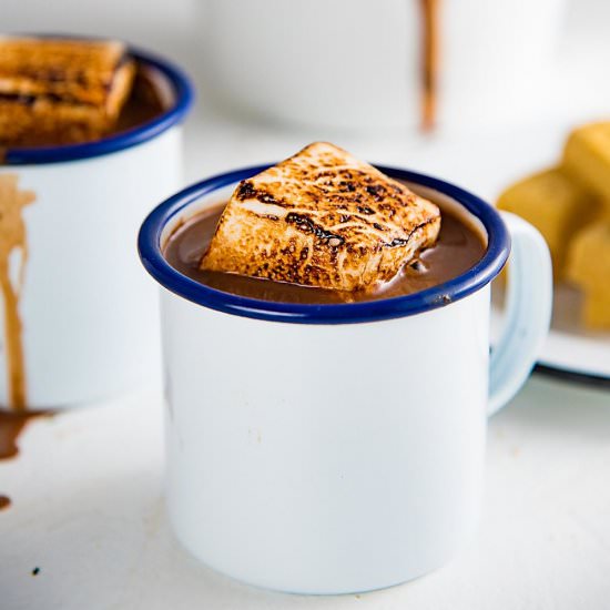 Dairy free Bourbon Hot Chocolate - Recipe photo by The Flavor Bender