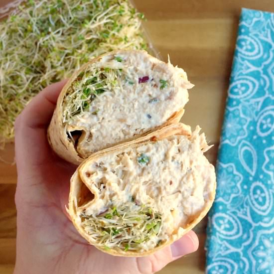 Tuna Salad Wrap with Bacon Mayo - Recipe photo by Theyummymuffin