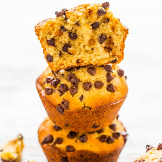 Vegan PB Chocolate Chip Muffins - Recipe photo by Averie