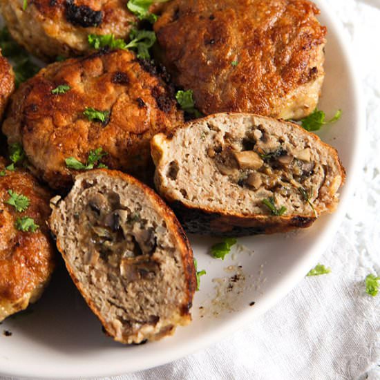 Mushroom Stuffed Meatballs - Recipe photo by adinutza