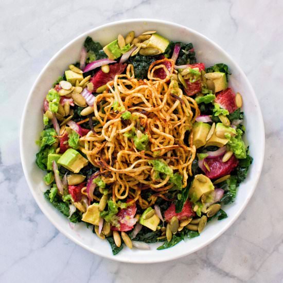 Kale Salad with Taco Sweet Potato - Recipe photo by kalememaybe