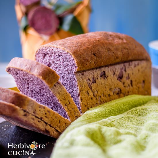 Purple Sweet Potato Bread - Recipe photo by Herbivore Cucina