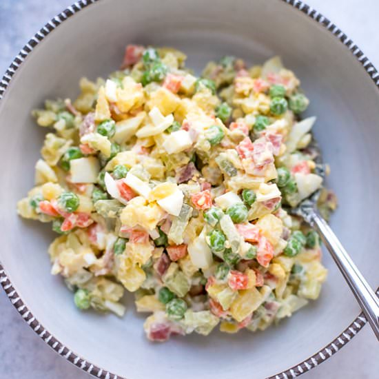 OLIVIER RUSSIAN SALAD - Recipe photo by lslfunblog