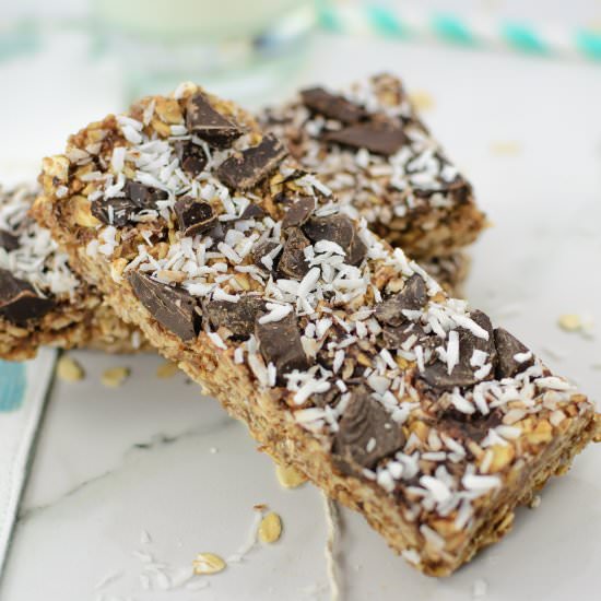 Chocolate + Coconut Granola Bars - Recipe photo by pepperspennies