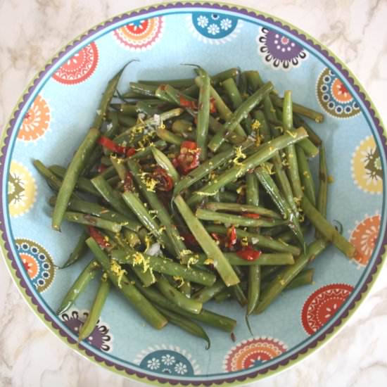 Spicy French Beans with Chilli - Recipe photo by chezlerevefrancais