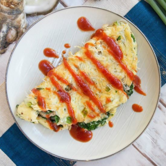Taiwanese Oyster Omelette - Recipe photo by carolinescooking