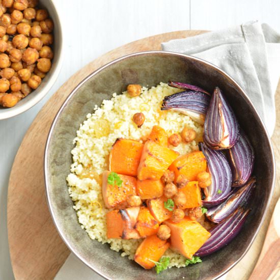 couscous with maple-roasted squash - Recipe photo by berriesandlime