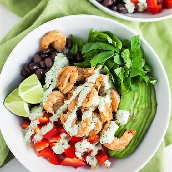 Mexican Rice Bowl with Shrimp - Recipe photo by SundaySupper
