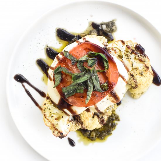 Roasted Caprese Cauliflower Steaks - Recipe photo by SouthernParm