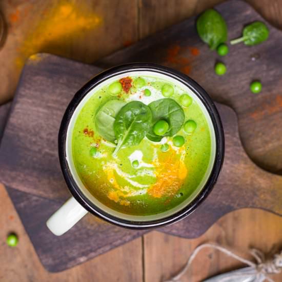 Spinach and Green Pea Soup - Recipe photo by aheadofthyme