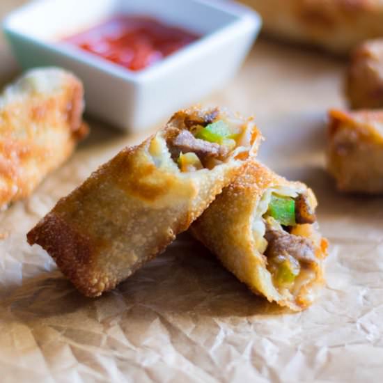 Philly Cheesesteak Eggrolls - Recipe photo by SimplyLebanese