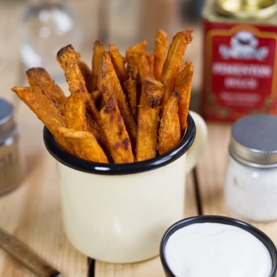 Baked sweet potato fries - Recipe photo by electricbluefood