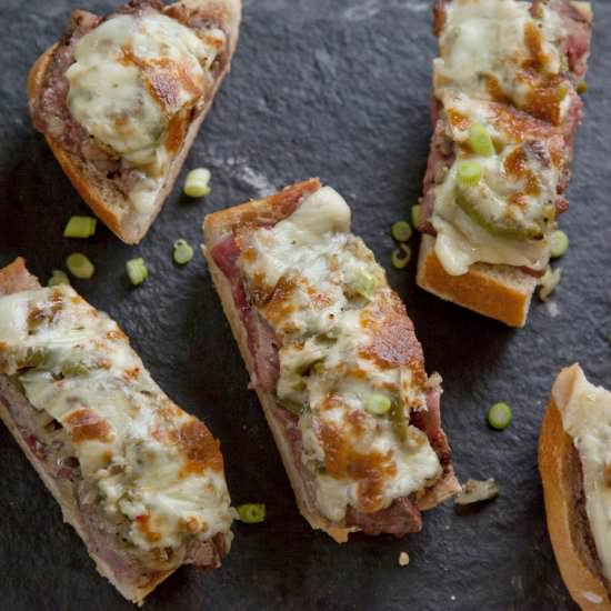 Philly Cheesesteak Cheesy Bread - Recipe photo by urbancookery
