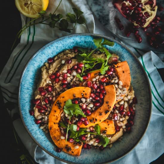 Hummus and Pearl Barley Bowls - Recipe photo by Heypopsicle