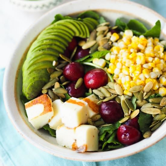 Baby Kale and Cherry Salad - Recipe photo by Avocado A Day