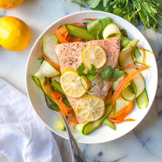 Instant Pot Lemon Garlic Salmon - Recipe photo by Thenaturalnurturer