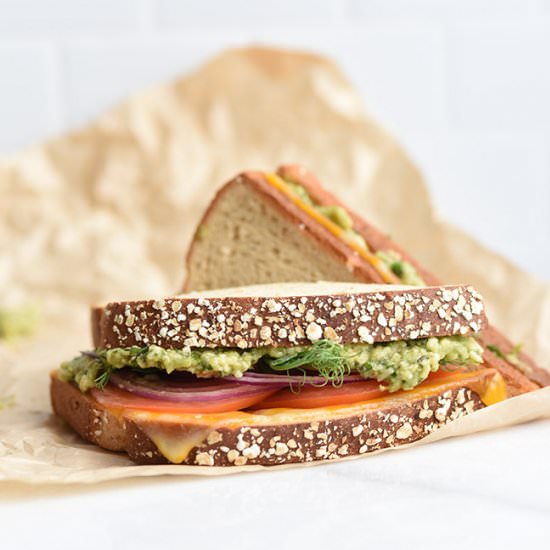 2-Minute Avocado Pesto Melt - Recipe photo by Mighty Mrs