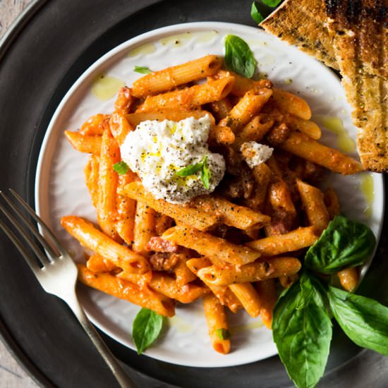 Creamy Ricotta Pasta - Recipe photo by Inside the rustic kitchen
