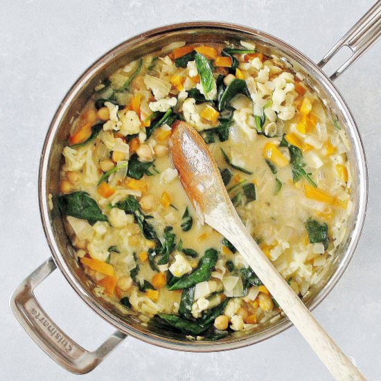 Thai Coconut Green Curry Chickpeas - Recipe photo by Inspired Edibles