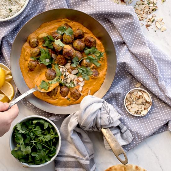 Butter Chicken Meatballs - Recipe photo by vintagekitty